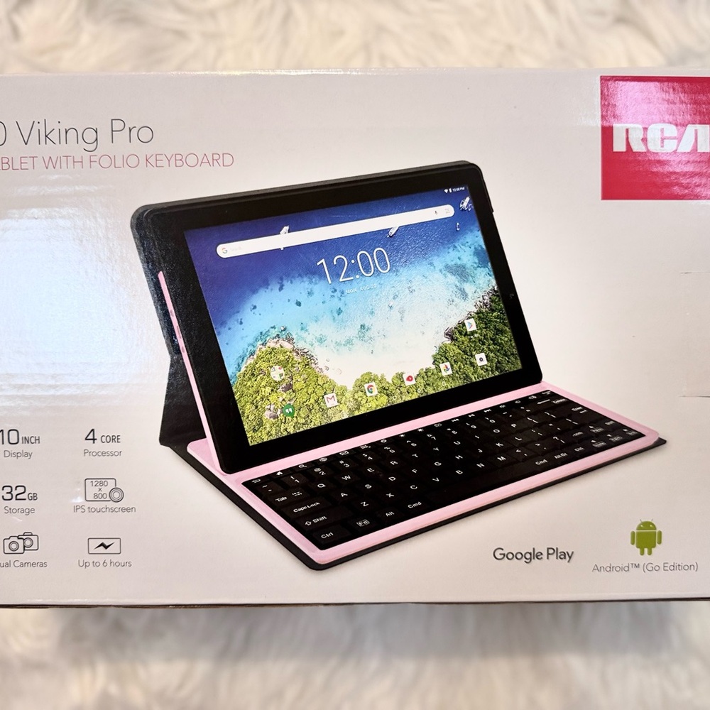 📱RCA Viking Pro 10" Tablet with Pink Keyboard 🎀